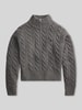 Polo Ralph Lauren Regular Fit Troyer aus Woll-Mix Mittelgrau Melange