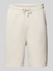 Tom Tailor Denim Relaxed fit sweatshorts met labelprint Beige