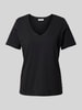 Marc O'Polo Denim T-Shirt mit V-Ausschnitt Black