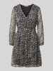 ONLY Getailleerde blousejurk met all-over motief model 'CERA' Zwart