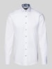 OLYMP SIGNATURE SLIM FIT Slim Fit Business-Hemd mit Kentkragen Modell 'Savio' Weiss