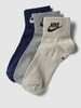 Nike Socken mit Label-Print im 3er-Pack Modell 'EVERYDAY Essential' Offwhite Melange