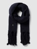 Tommy Hilfiger Schal mit ausgefransten Abschlüssen Modell 'FLUFFY' Marineblau