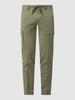 Marc O'Polo Shaped Fit Cargohose mit Stretch-Anteil Modell 'Stig' Oliv