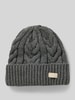 Barts Czapka beanie z szerokim brzegiem model ‘Zirani’ Ciemnoszary