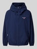 Polo Sport Windbreaker met labelstitching Donkerblauw