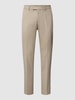 Christian Berg Men Hose mit Bügelfalten Beige