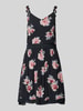 Only Sukienka mini z kwiatowym wzorem model ‘KARMEN ANNE’ Granatowy