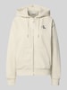 Calvin Klein Jeans Sweatjack met labelprint Ecru