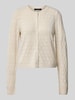VERO MODA Regular Fit Strickjacke mit einreihiger Knopfleiste Modell 'DOFFY' Ecru