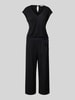 Tom Tailor Regular fit jumpsuit met strikceintuur Zwart