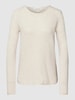 Christian Berg Woman Strickpullover mit Seitenschlitze Beige meliert