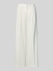 HUGO Wide leg linnen broek met steekzakken, model 'Halati' Wit