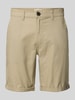 Blend Chino-Shorts aus Leinen-Mix Beige