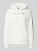 Tommy Jeans Regular Fit Hoodie mit Label-Stitching Ecru