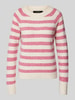 Vero Moda Weicher Langarm Pullover mit Rundhalsausschnitt Modell 'DOFFY' Pink Melange