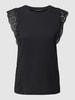 Vero Moda T-Shirt mit Volantärmel Modell 'HOLLYN' Schwarz