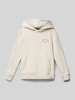 Jack & Jones Hoodie mit Label-Print Ecru