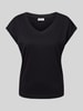 Esprit T-shirt met kapmouwen Zwart