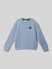 Garcia Sweatshirt met labelprint Bleu