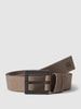 G-Star Raw Leren riem met doornsluiting, model 'New duko' Beige