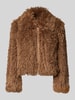 STAND STUDIO Jacke aus Teddyfell mit Reißverschluss Hellbraun
