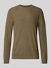 Jack & Jones Premium Gebreide pullover met ribboorden, model 'LUCAS' Olijfgroen