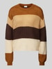 Vila Gebreide pullover met trompetmouwen, model 'RITA' Camel