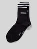 Snocks Socken mit Label-Stitching Modell 'Retro' Weiss