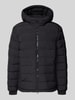 Geox Gewatteerd jack met capuchon, model 'SPHERICA' Zwart