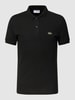 Lacoste Slim Fit Poloshirt aus Baumwolle mit Label-Patch Schwarz