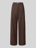 Jake*s Collection Stoffhose mit französischen Eingrifftaschen Dunkelbraun