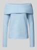 Gina Tricot Gebreide pullover in off shoulder-look Bleu