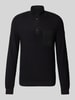 s.Oliver RED LABEL Regular Fit  Strickpullover aus reiner Baumwolle in Piqué-Qualität Black