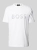 BOSS Green T-shirt met logoprint, model 'Teebero' Wit