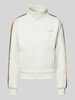 Guess Activewear Sweatjacke mit Label-Print Modell 'YARROW' Offwhite