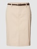 Montego Knielanger Rock mit Gehschlitz Beige
