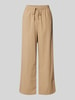 Soyaconcept Wide leg stoffen broek met structuurmotief, model 'CISSIE' Camel