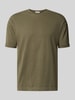 DRYKORN T-Shirt mit Ärmelaufschlag und Rundhalsausschnitt Oliv