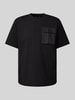 Antony Morato T-Shirt mit geripptem Rundhalsausschnitt Black