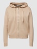 Jake*s Casual Gebreid jack met capuchon Zand