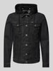 CARS JEANS Jeansjacke mit Kapuze Modell 'TREY' Black