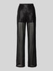 Vero Moda Loose Fit Meshhose mit Paillettenbesatz Modell 'SAFINA' Black