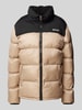 Schott NYC Steppjacke mit Label-Stitching Modell 'Utah' Beige