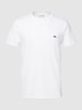 Lacoste T-shirt met logostitching, model 'Supima' Wit