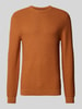 MCNEAL Strickpullover mit Strukturmuster Cognac Melange