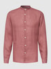 Selected Homme Regular fit linnen overhemd met maokraag, model 'KYLIAN' Oudroze