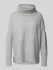 Vero Moda Pullover mit Wasserfall-Ausschnitt aus weichem Material-Mix Modell 'DOFFY' Hellgrau Melange