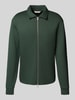 SELECTED HOMME Regular Fit Sweatjacke aus Viskose-Mix Modell 'EMANUEL' Dunkelgruen