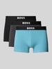 BOSS Regular Fit Trunks aus Baumwoll-Elasthan-Mix im 3er-Pack Aqua